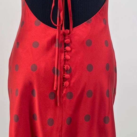 Reformation Red Polka Dot Halter Slip small
In Hot to Dot Jennis Silk Dress - Picture 7 of 7